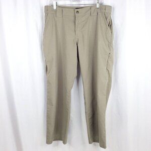 Tru-Spec Tactical Cargo Pants Womens Size 14 Beige Ripstop Cotton Poly 36x27